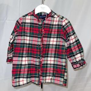 Ralph Lauren ruffle plaid shirt size 12M-18M
